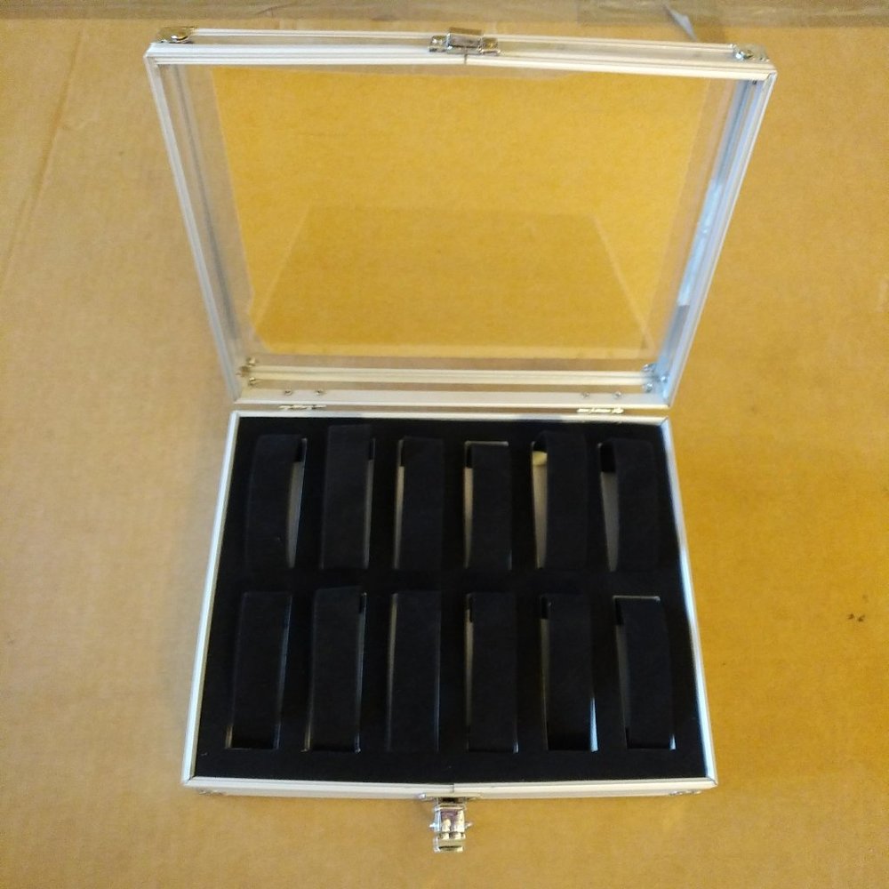 BRAND NEW ALUMINUM WATCH AND BRACELET STORAGE BOX
